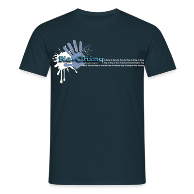 Unisex T-Shirt Ching Blue Logo WH/Dark CHBL-T-05d - navy