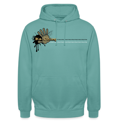 Unisex Hoodie Ching Gold logo - pastel turquoise