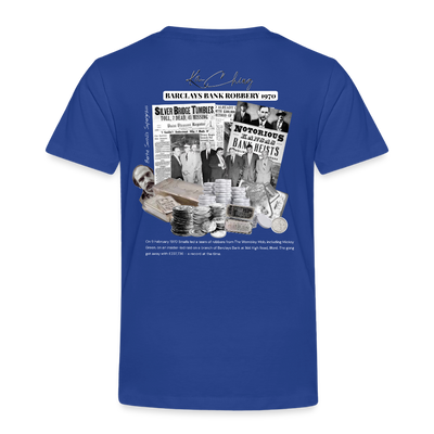 Silver Range Barclays bank Robɓery 1970 Tee limited edition - royal blue