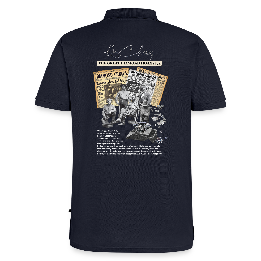 Diamond Range Unisex Polo Tee limited editions design 1 - navy