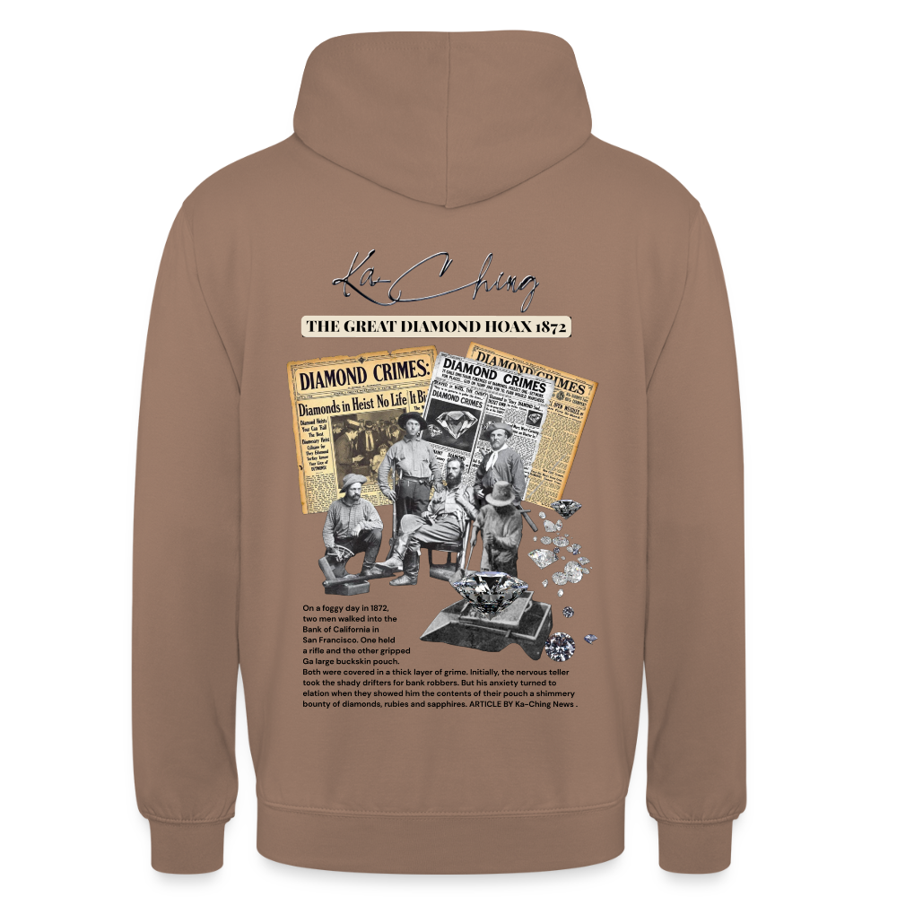 diamond range limited edition Hoodie  design 1 light background - mocha