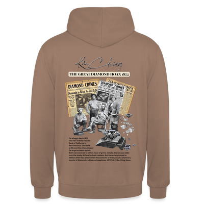 diamond range limited edition Hoodie  design 1 light background - mocha