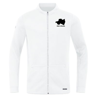 Made in Rwanda unisex Zipped Hoodie JAKO Pro Casual Jacket - white