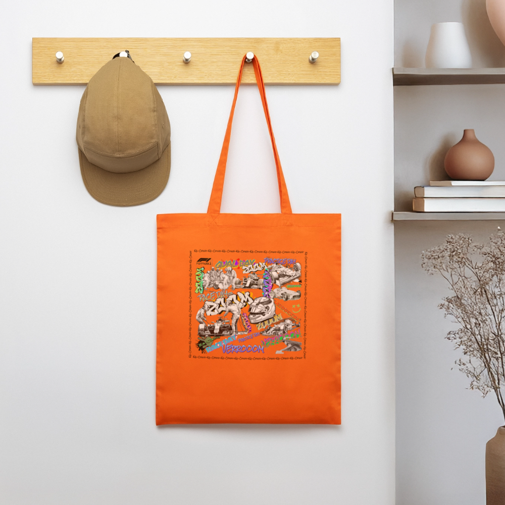 Graffiti F1Tote Bag - bright orange