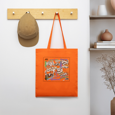 Graffiti F1Tote Bag - bright orange