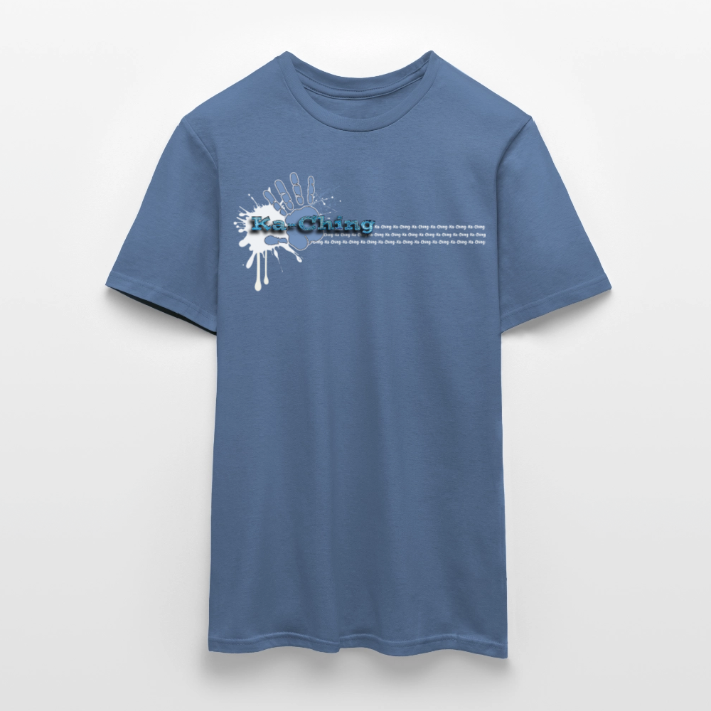 Unisex T-Shirt Ching Blue Logo WH/Dark CHBL-T-05d - dove blue 