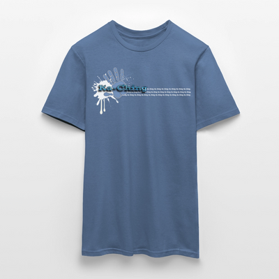 Unisex T-Shirt Ching Blue Logo WH/Dark CHBL-T-05d - dove blue 