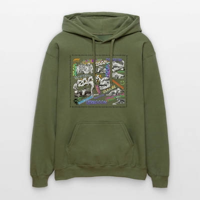 Unisex F1 Graffiti Hoodie - military green