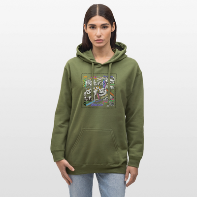 Unisex F1 Graffiti Hoodie - military green