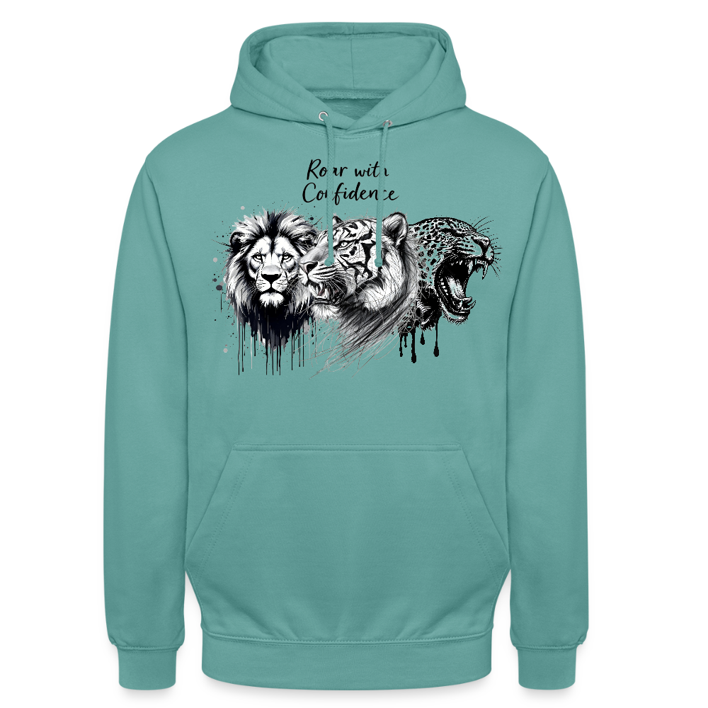 Ka-Ching Raw with confidence Unisex Hoodie - pastel turquoise