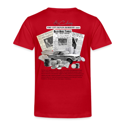 Silver Range City Bonds Robɓery 1990 Tee limited edition - red