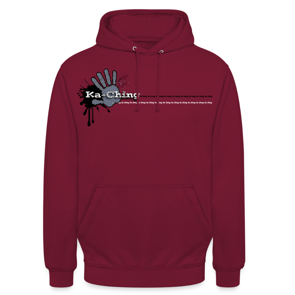 Unisex Hoodie Ching Silver logo - bordeaux