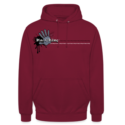 Unisex Hoodie Ching Silver logo - bordeaux