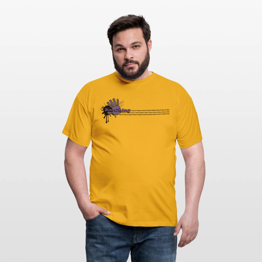 Unisex T-Shirt Ching Purple Logo CHPU-T-06w - yellow