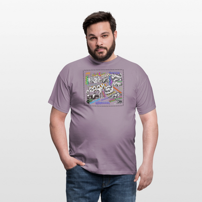 Unisex T-Shirt F1 Graffiti - purple-grey 