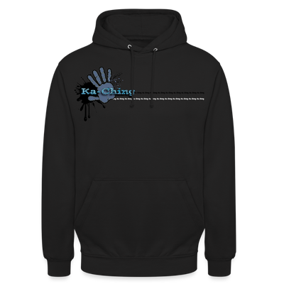 Unisex Hoodie Ching Blue logo - black