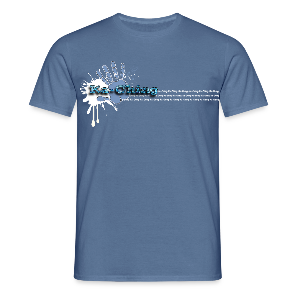 Unisex T-Shirt Ching Blue Logo WH/Dark CHBL-T-05d - dove blue 