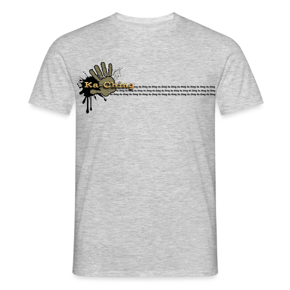 Ka-Ching T-Shirt Ching Gold Logo CHGD-T-02w - heather grey
