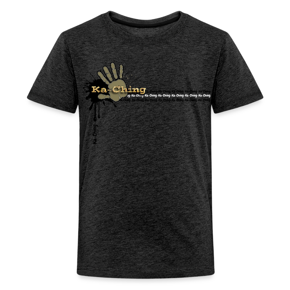 Unisex T-Shirt Ching Gold Logo - charcoal grey