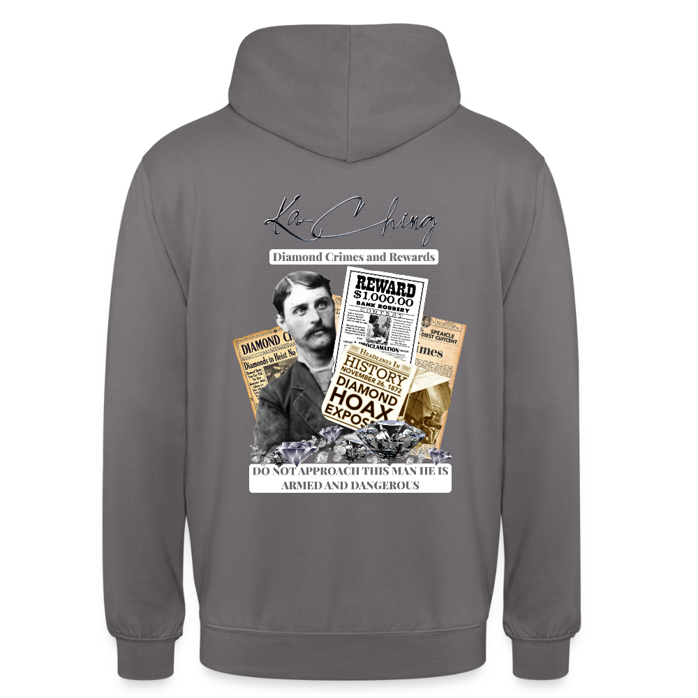 diamond range limited edition Hoodie  design 3 - elephant grey