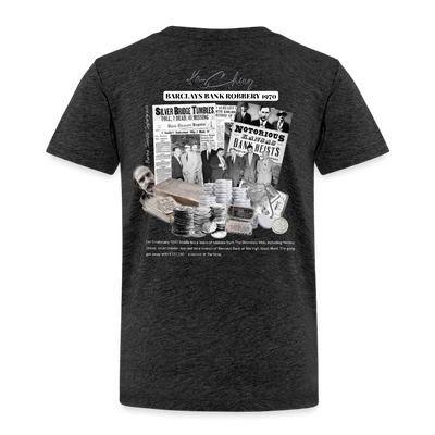 Silver Range Barclays bank Robɓery 1970 Tee limited edition - charcoal grey