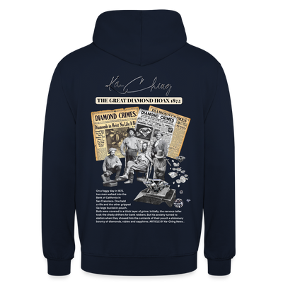 Diamond Range Unisex Hoodie limited editions design 2 - navy