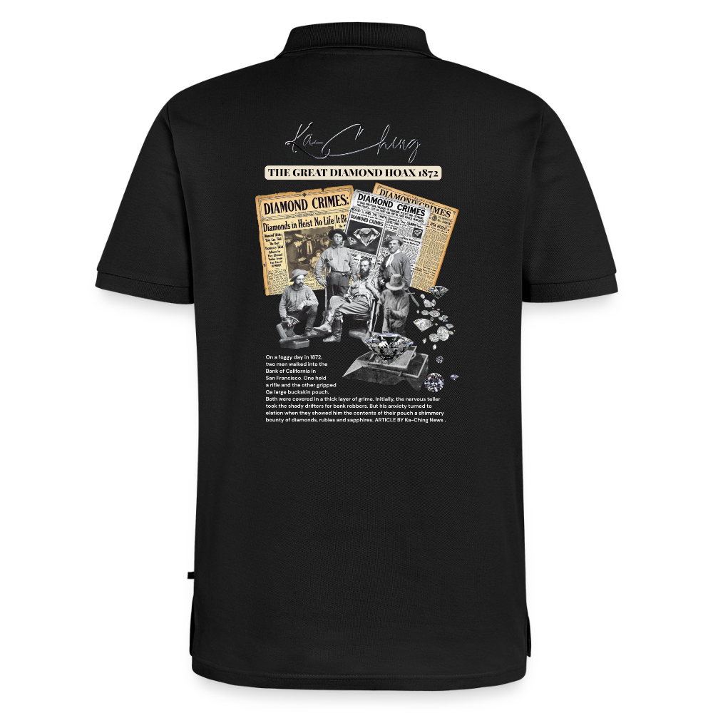 Diamond Range Unisex Polo Tee limited editions design 1 - black