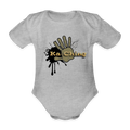 Organic Short-sleeved Baby Bodysuit Gold - heather grey