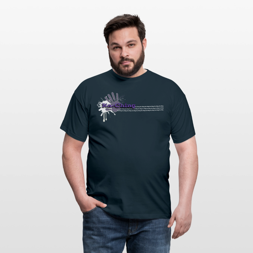 Unisex T-Shirt Ching Purple Logo WH/Dark CHPU-T-06d - navy