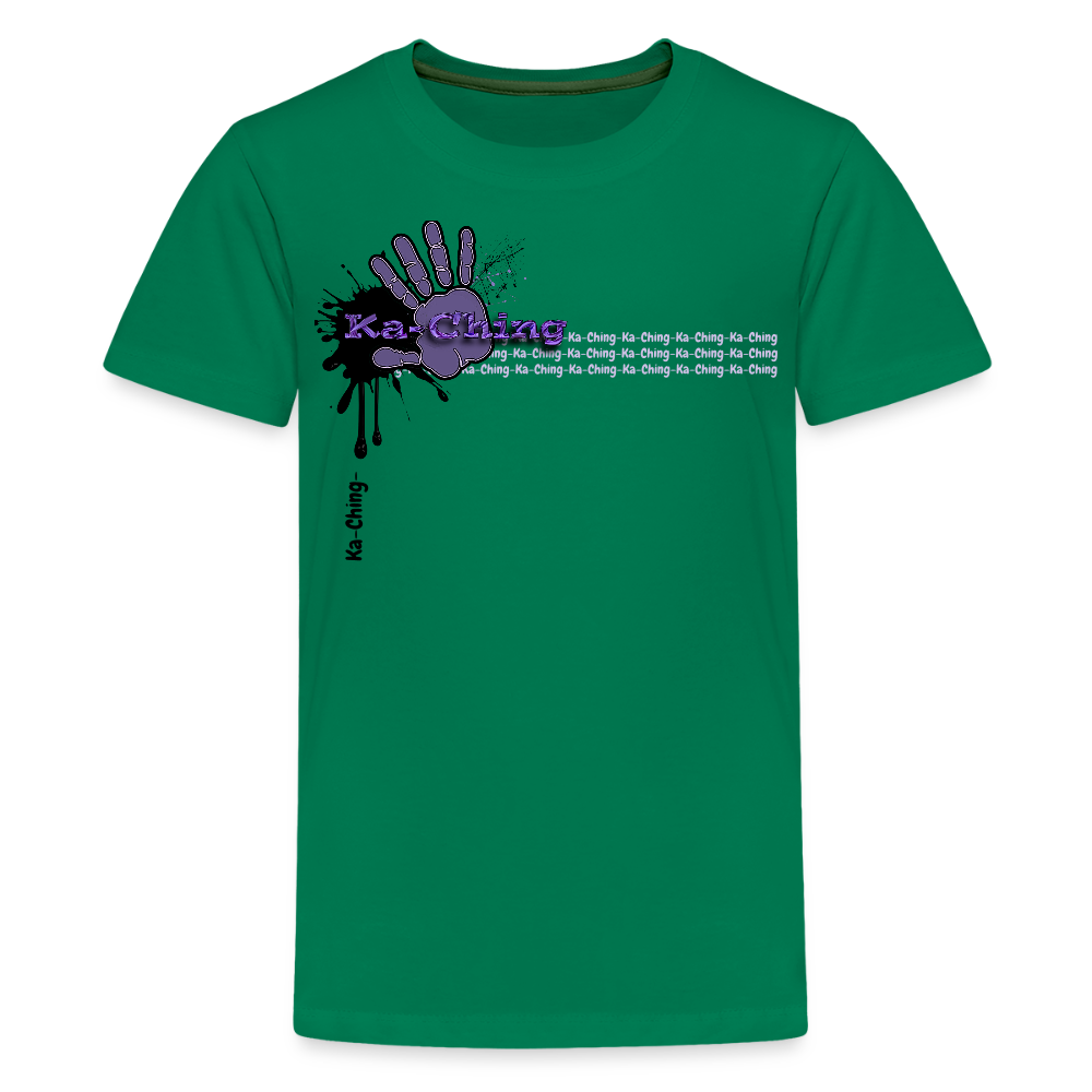 Unisex T-Shirt Ching Purple Logo - kelly green