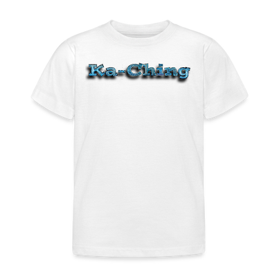 Ka-Ching  Kids T-Shirt Bluelogo - white
