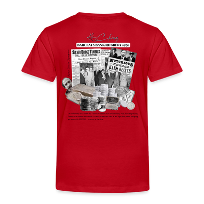 Silver Range Barclays bank Robɓery 1970 Tee limited edition - red