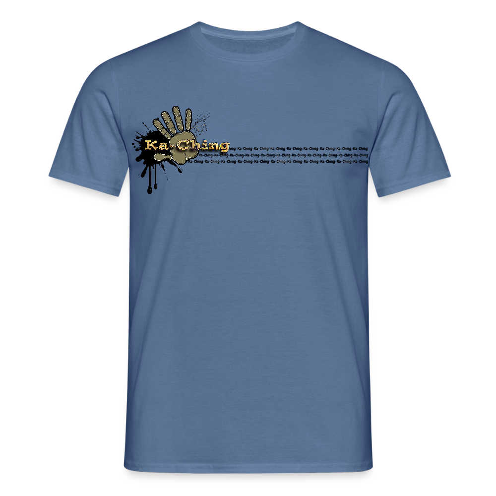 Ka-Ching T-Shirt Ching Gold Logo CHGD-T-02w - dove blue 