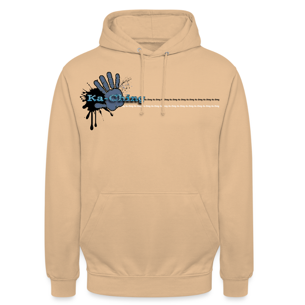 Unisex Hoodie Ching Blue logo - peach