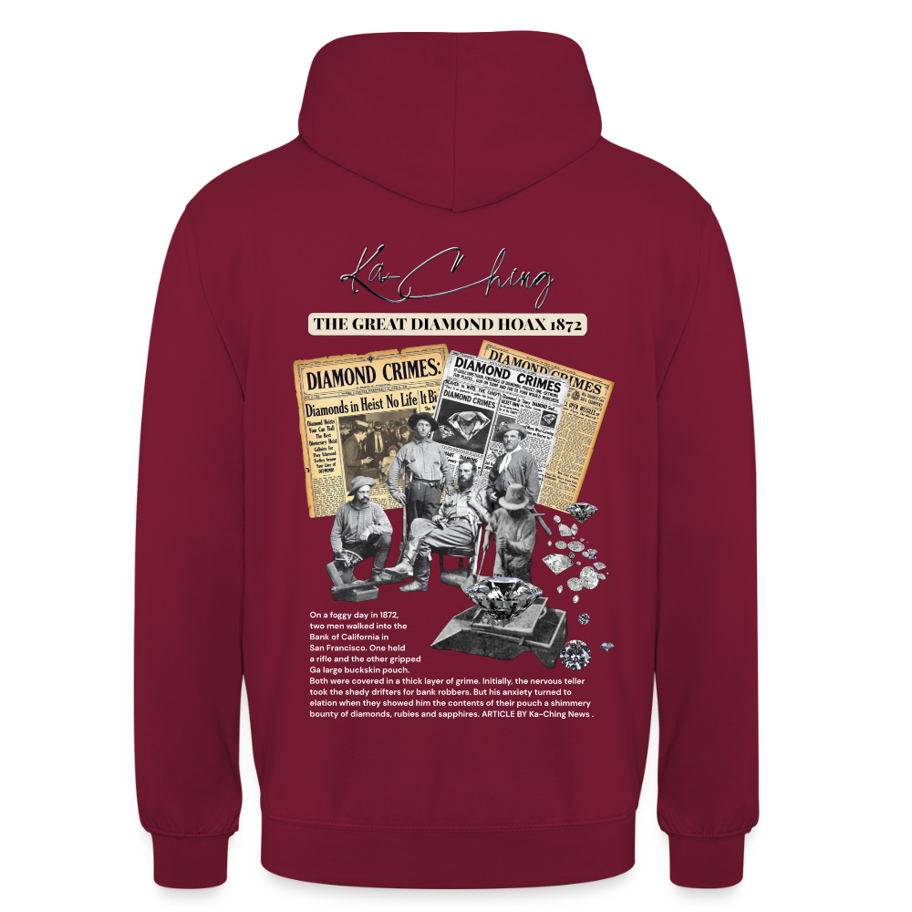 Diamond Range Unisex Hoodie limited editions design 2 - bordeaux