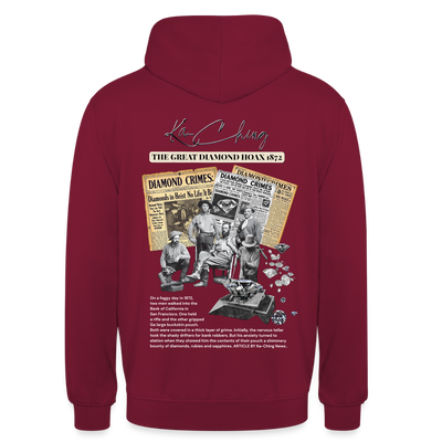 Diamond Range Unisex Hoodie limited editions design 2 - bordeaux