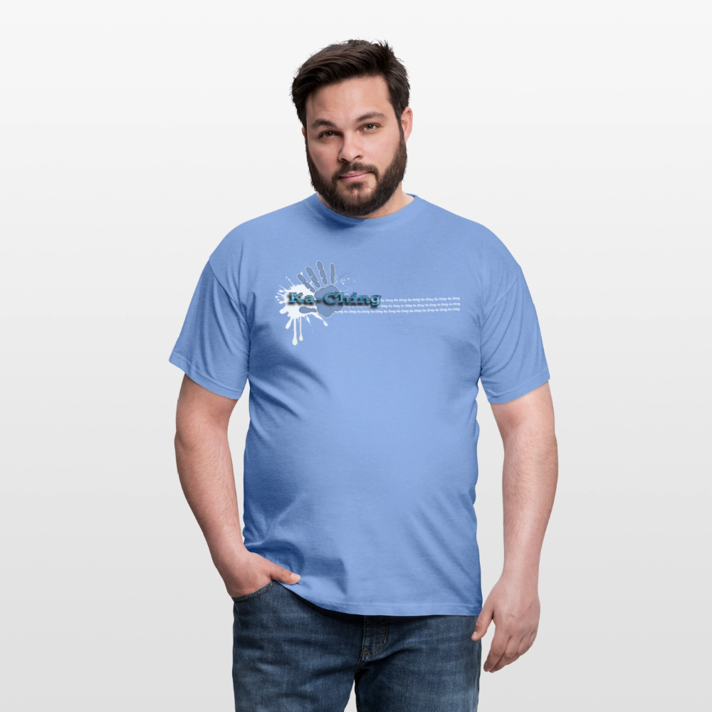 Unisex T-Shirt Ching Blue Logo WH/Dark CHBL-T-05d - carolina blue