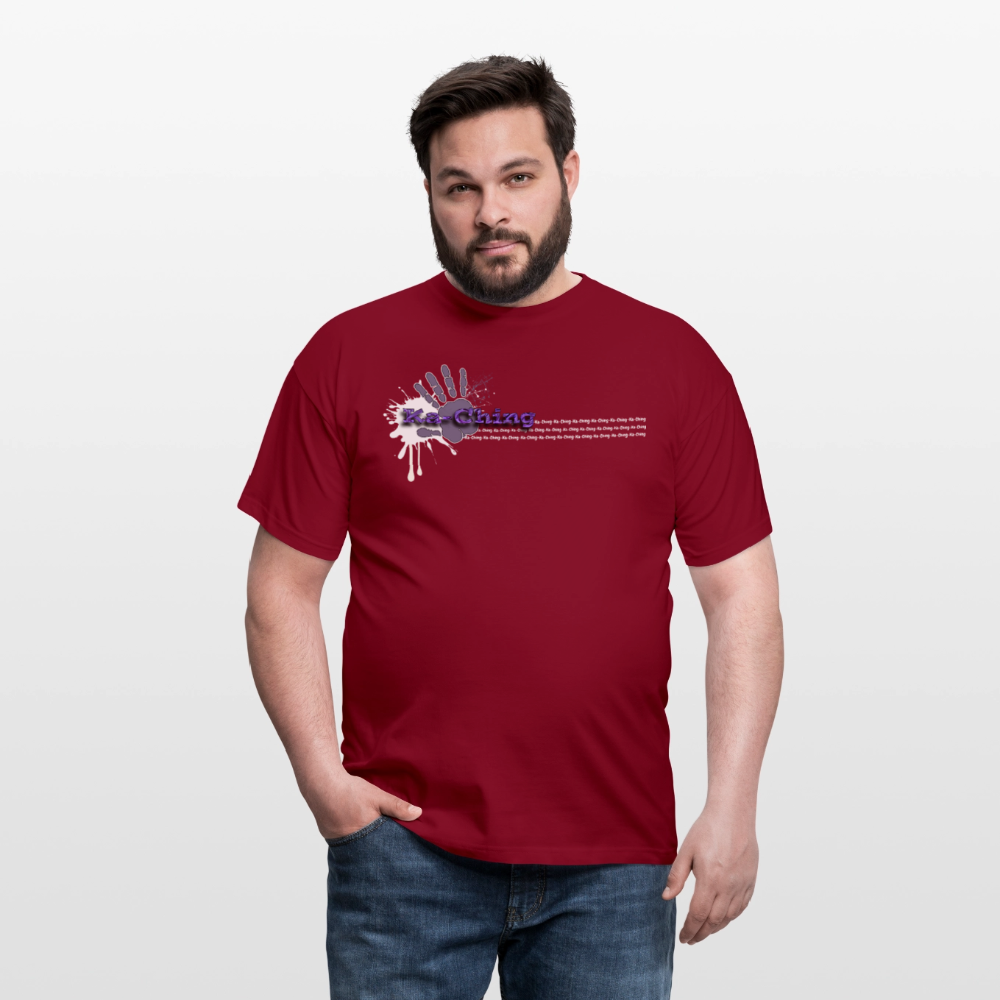 Unisex T-Shirt Ching Purple Logo WH/Dark CHPU-T-06d - brick red