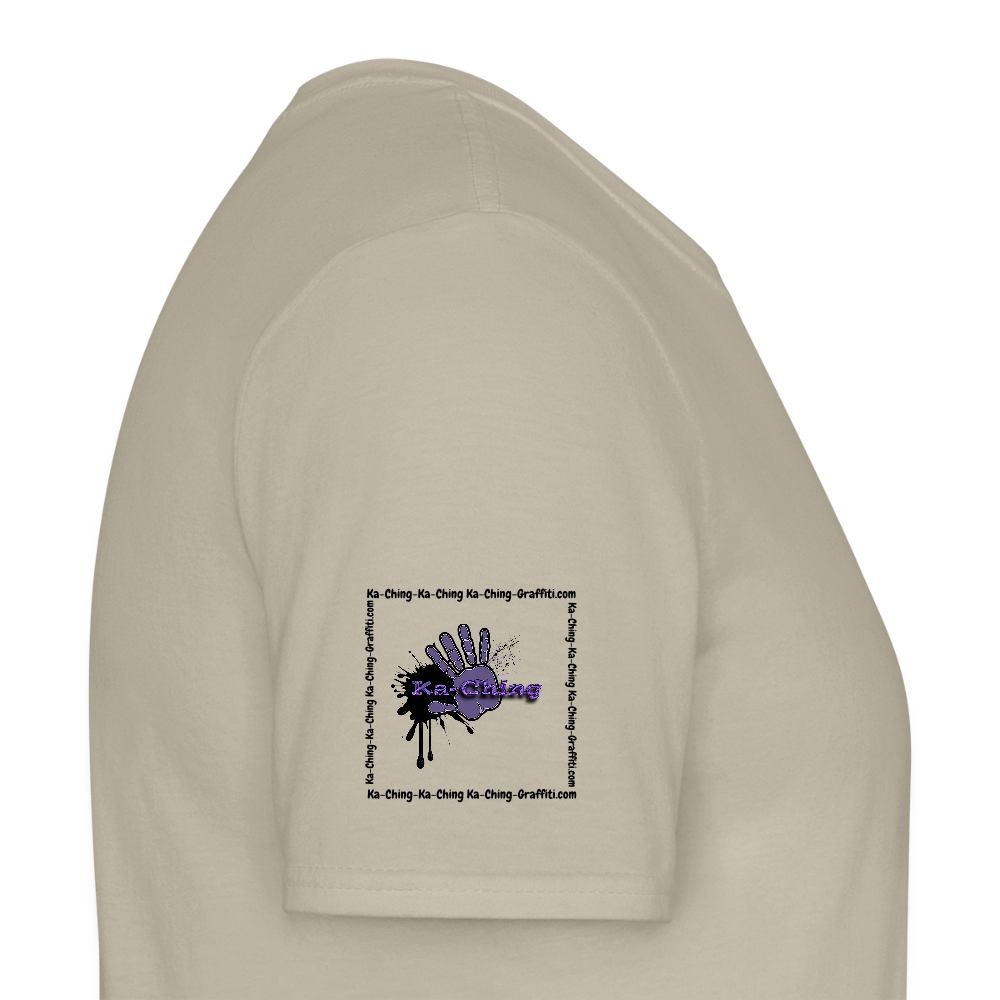 Unisex T-Shirt Ching Purple Logo CHPU-T-06w - sand beige