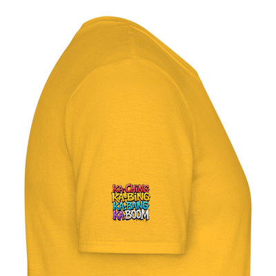 Ka-Ching K-Bing Ka-Bang Ka-Boom Adult T-Shirt - yellow