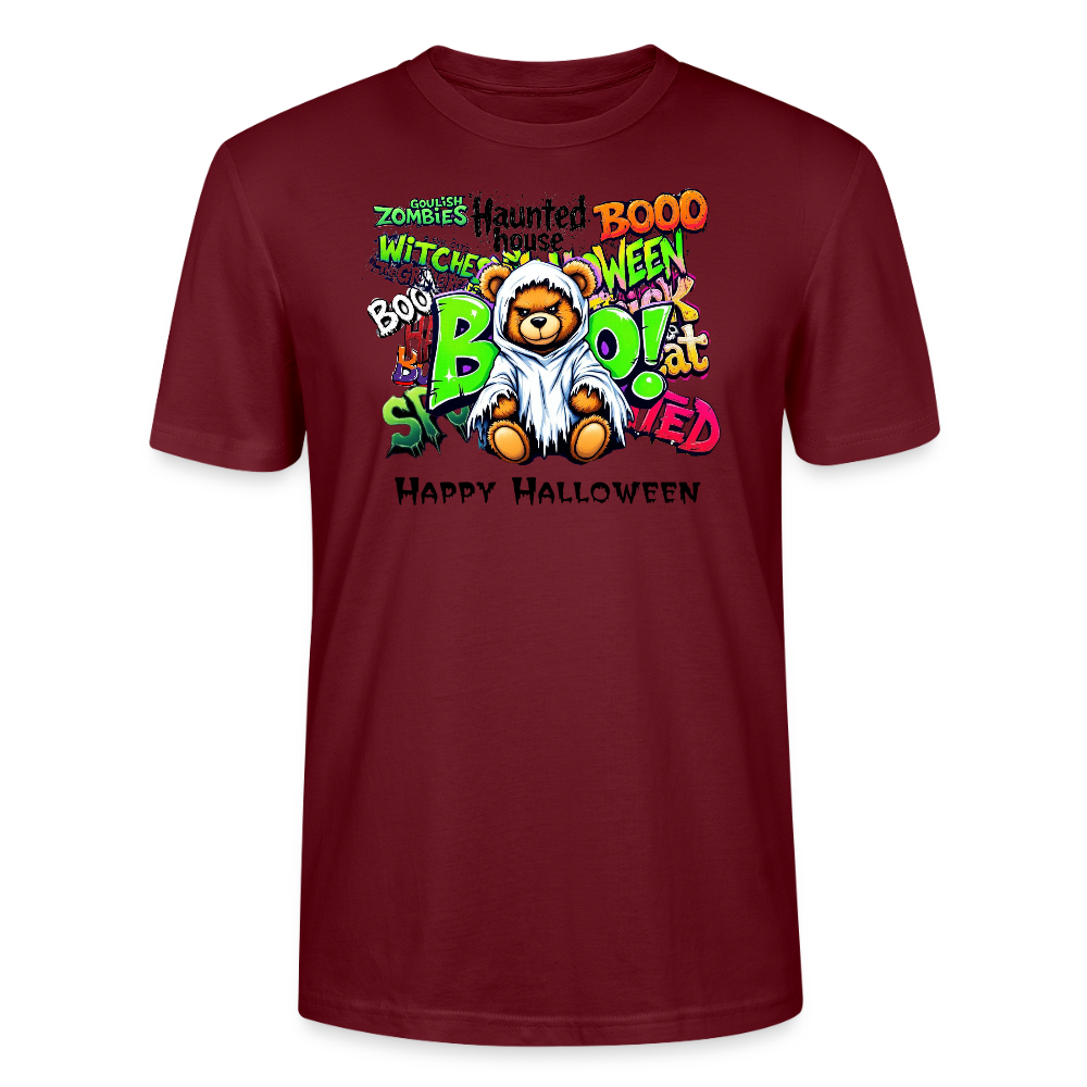 Teddie Ghost boo Tee - burgundy