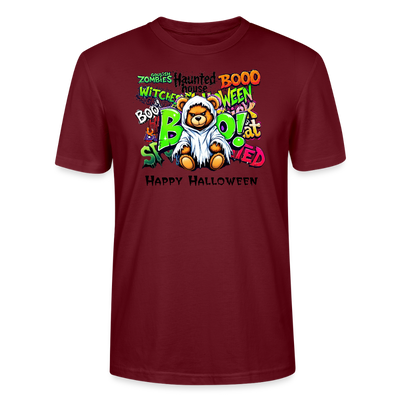 Teddie Ghost boo Tee - burgundy