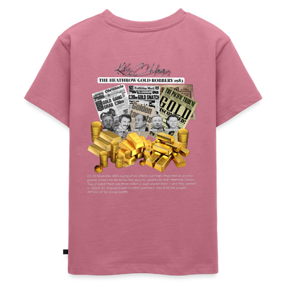 Gold Range Heathrow Robɓery Tee limited edition - mauve