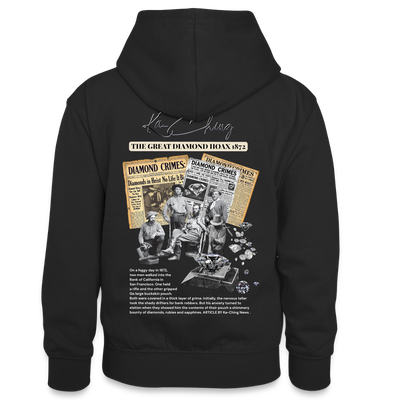 Diamond Range The Great Hoax 1872 Hoodie limited edition - black/heather grey