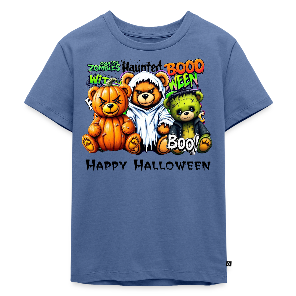 Teddies dress-up Tee - stone blue