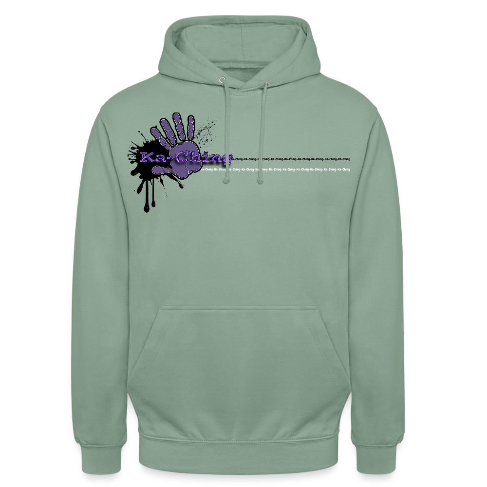 Unisex Hoodie Ching Purple logo - steel green