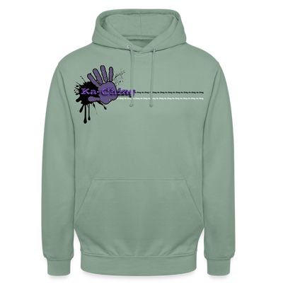 Unisex Hoodie Ching Purple logo - steel green