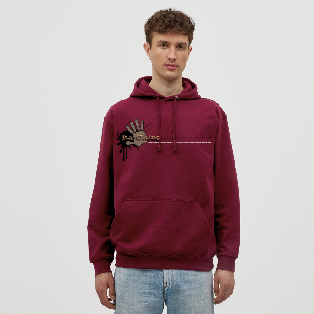 Ka-Ching Unisex Hoodie Ching Bronze logo - bordeaux