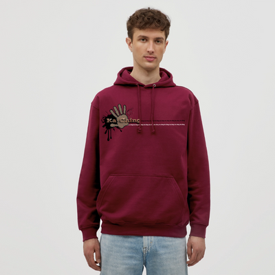 Ka-Ching Unisex Hoodie Ching Bronze logo - bordeaux