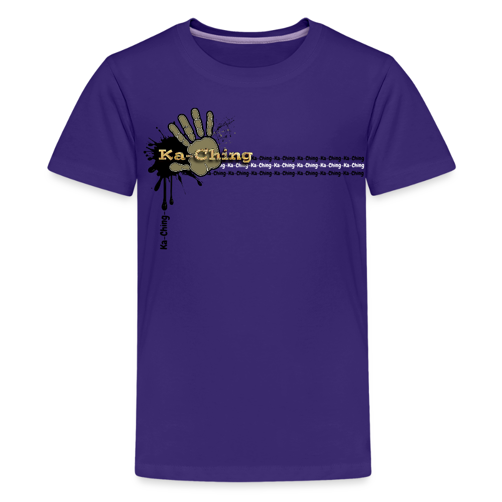 Unisex T-Shirt Ching Gold Logo - purple